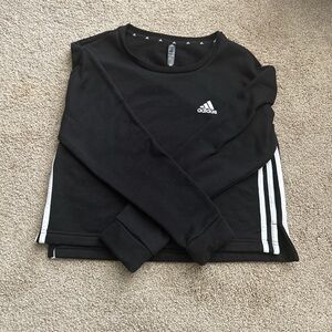 Adidas Black Sweatshirt with White Stripes